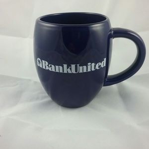 BankUnited Blue Coffee Tea Mug Cup Heavy Sturdy 18